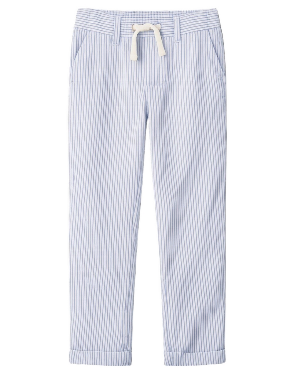 Janie and Jack Blue White Seersucker Drawstring Pants Boys Size 8 NWT - Picture 2 of 8